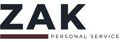 ZAK Personal Service Logo weinrot und schwarze farben